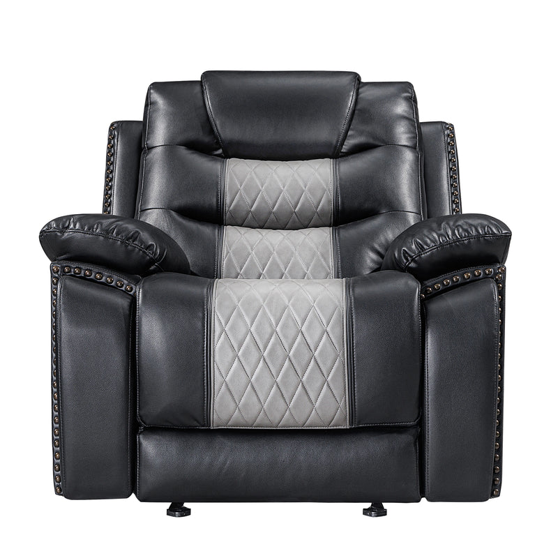 Nikko Glider Recliner-Black/Gray
