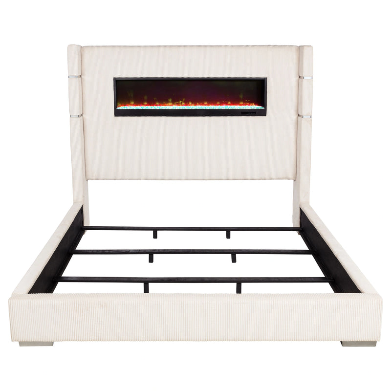 Tisdall Wingback Bed with Flame Visualizer