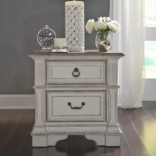 Abbey Park Drawer Nightstand in Antique White image