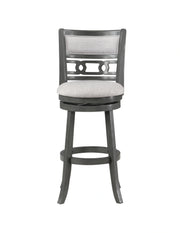 Gia 29" Swivel Barstool-Gray W/Gray Fabric Seat