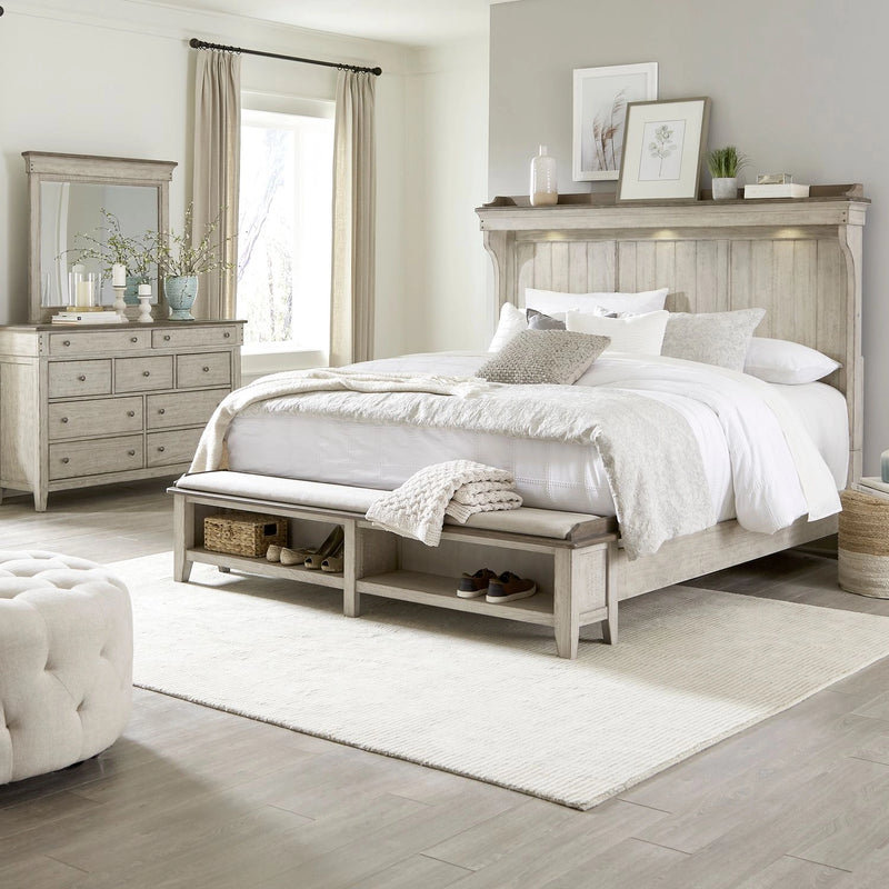 Ivy Hollow King Mantle Storage Bed, Dresser & Mirror image