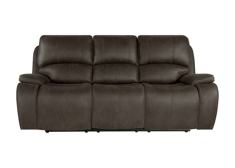 Brookings Sofa W/Pwr Hr & Fr-Brown