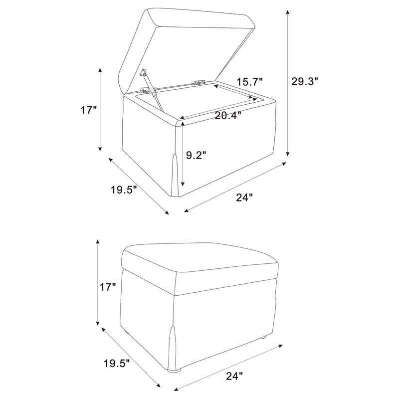 Winter Storage Ottoman