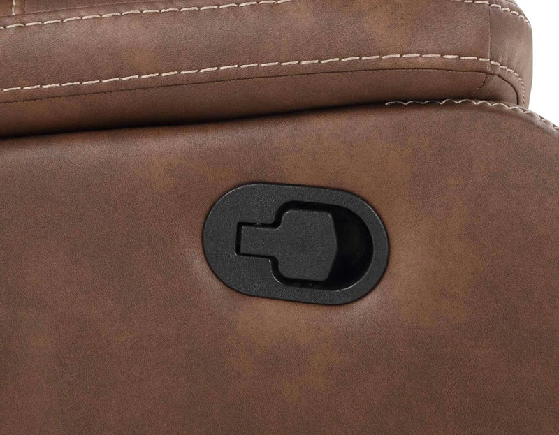 Steve Silver Katrine Manual Reclining Sofa in Chestnut Brown
