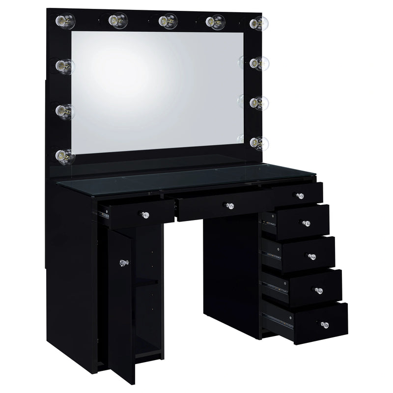 Acena Makeup Vanity Table with LED Mirror Set