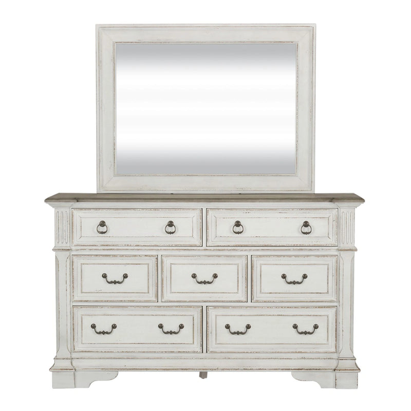 Abbey Park King California Sleigh Bed, Dresser & Mirror image