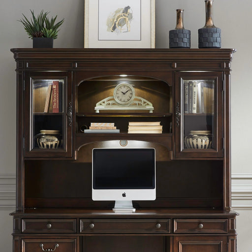 Brayton Manor Jr Executive Credenza Hutch in Cognac image