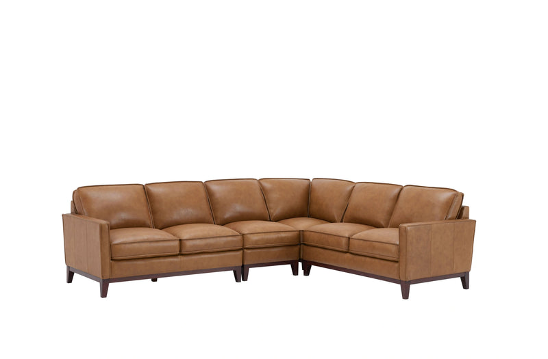 Leather Italia USA Georgetowne Newport Wedge in Camel