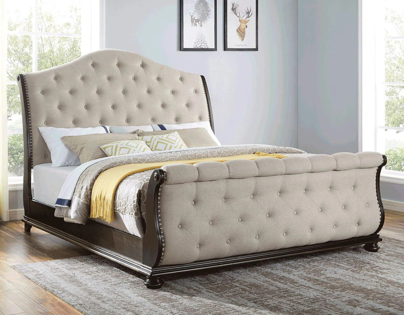 Steve Silver Rhapsody King Sleigh Bed in Molasses