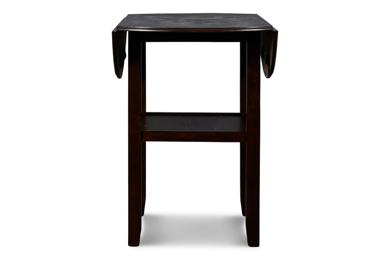 Gia 3 Pc 42" Counter Drop Leaf Table & 2 Chairs-Ebony