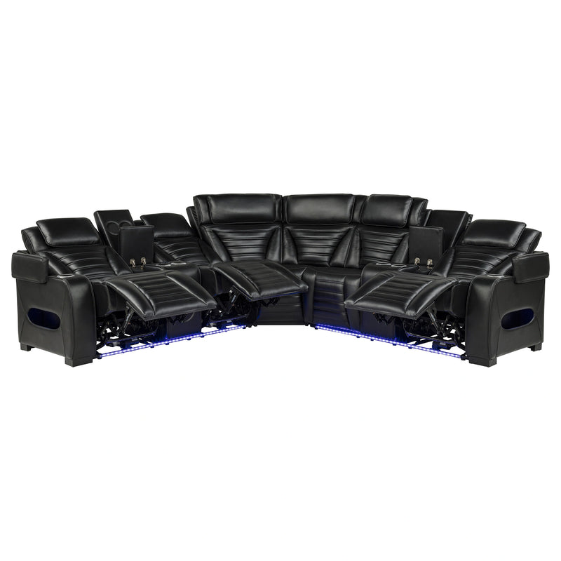 Zuma Dual Power Reclining Sectional Sofa