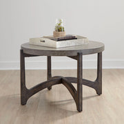Cascade Round Cocktail Table in Wire Brush Rustic Brown image